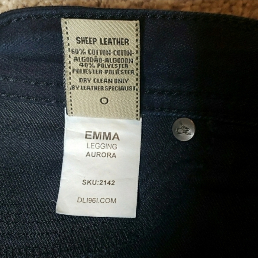 DL1961 Women's Emma Legging Jeans - Dark Blue - Picture 7 of 9